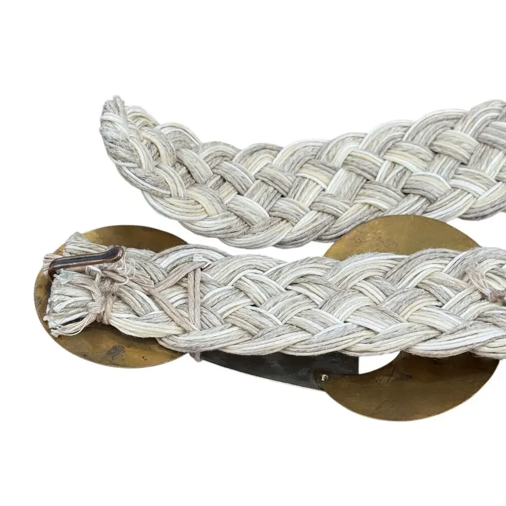 Woven Belt Womens Tan Braided Boho Festival Artisanal Cottagecore Hippie Folk